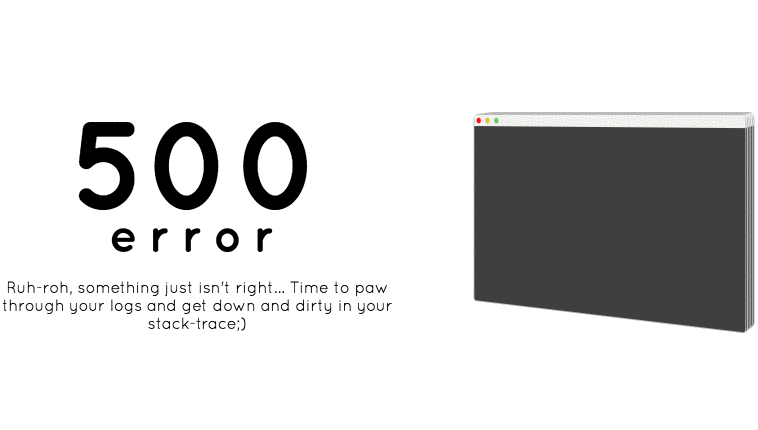 500 Error: Log File / Stack Trace Animation preview