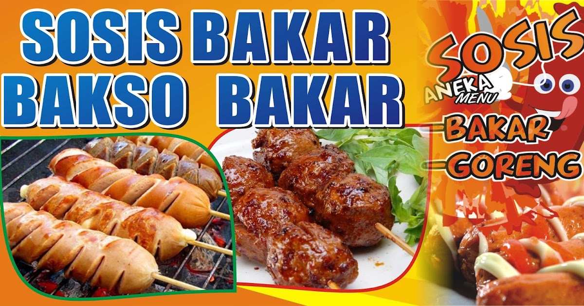 Background Banner Sosis Bakar