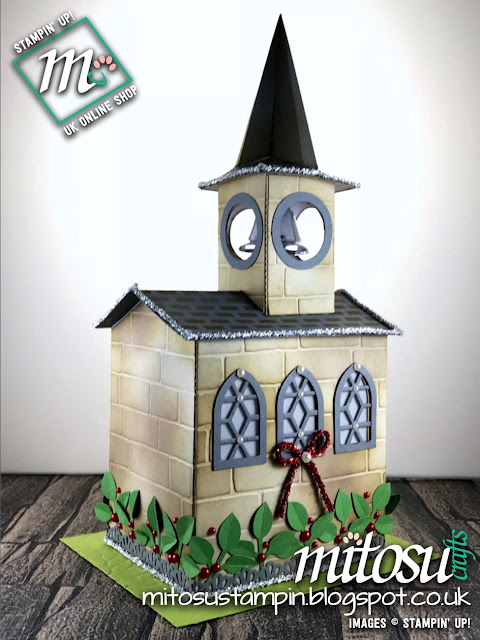 3D Church for the Creative Circle Blog Hop decorated with Stampin' Up! products order from Mitosu Crafts UK Online Shop