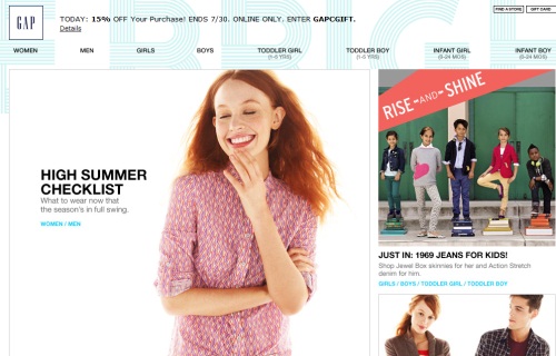gap 15 off code