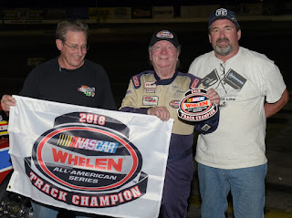 Kenny Smith win the track championship to become the oldest champion in the track’s nineteen year history. 