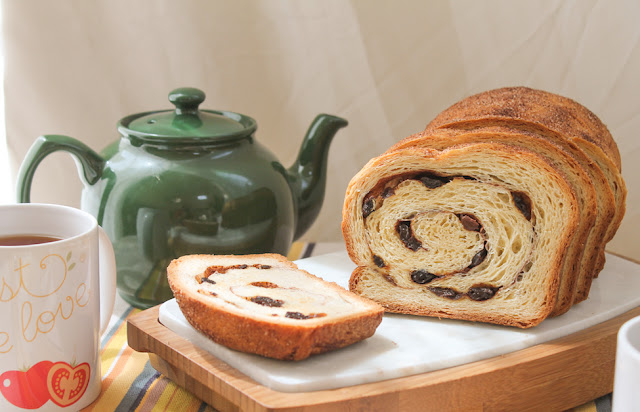 Food Lust People Love: Home baked cinnamon raisin bread makes the most wonderful breakfast or snack, fresh from the oven, or toasted and slathered with butter. As an extra bonus, your whole house will smell divine!