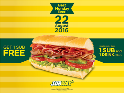 Subway Malaysia Buy 1 Free 1 Promo