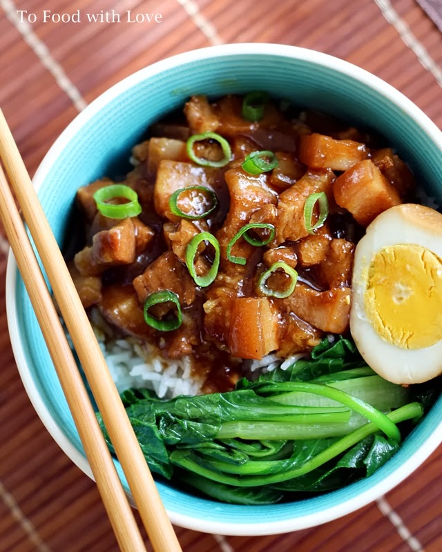 To Food With Love Taiwanese Braised Pork Rice Lu Rou Fan