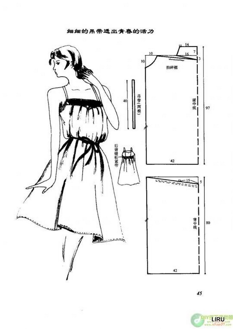 Выкройка легкой платьев