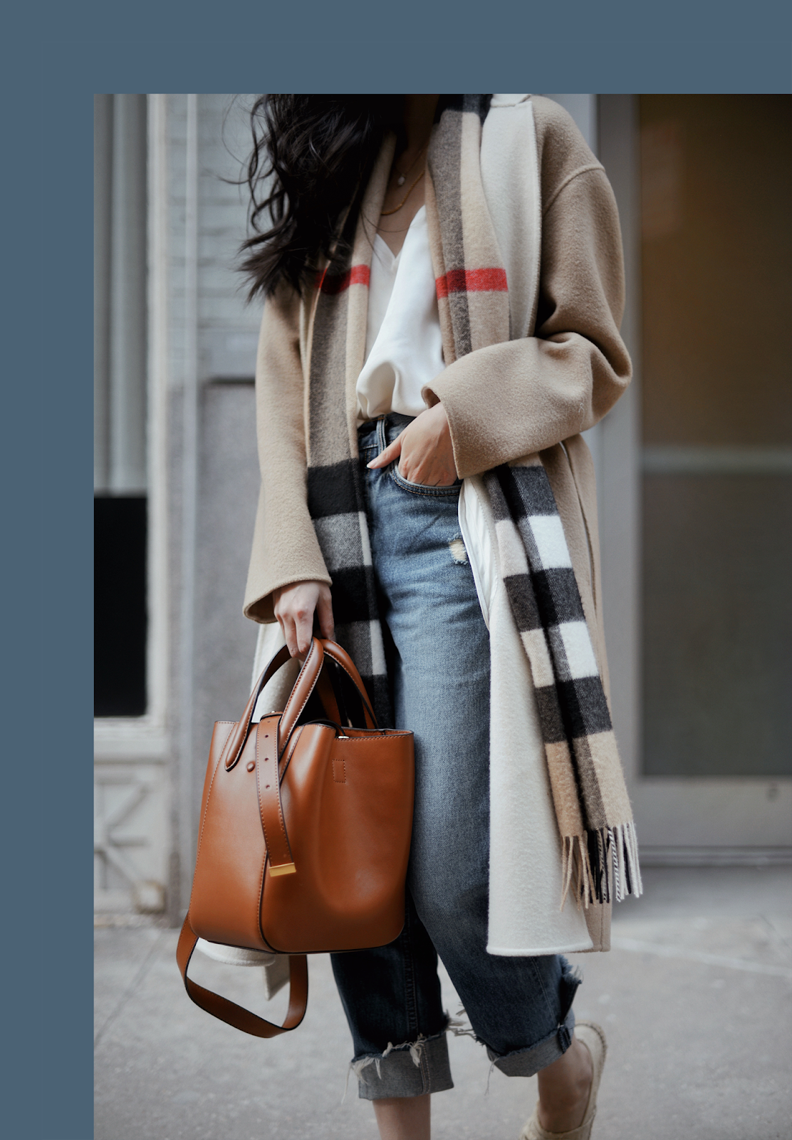 Burberry Scarf, Beige Wool Coat, Camel Outfits, New York City Style / FOREVERVANNY.com