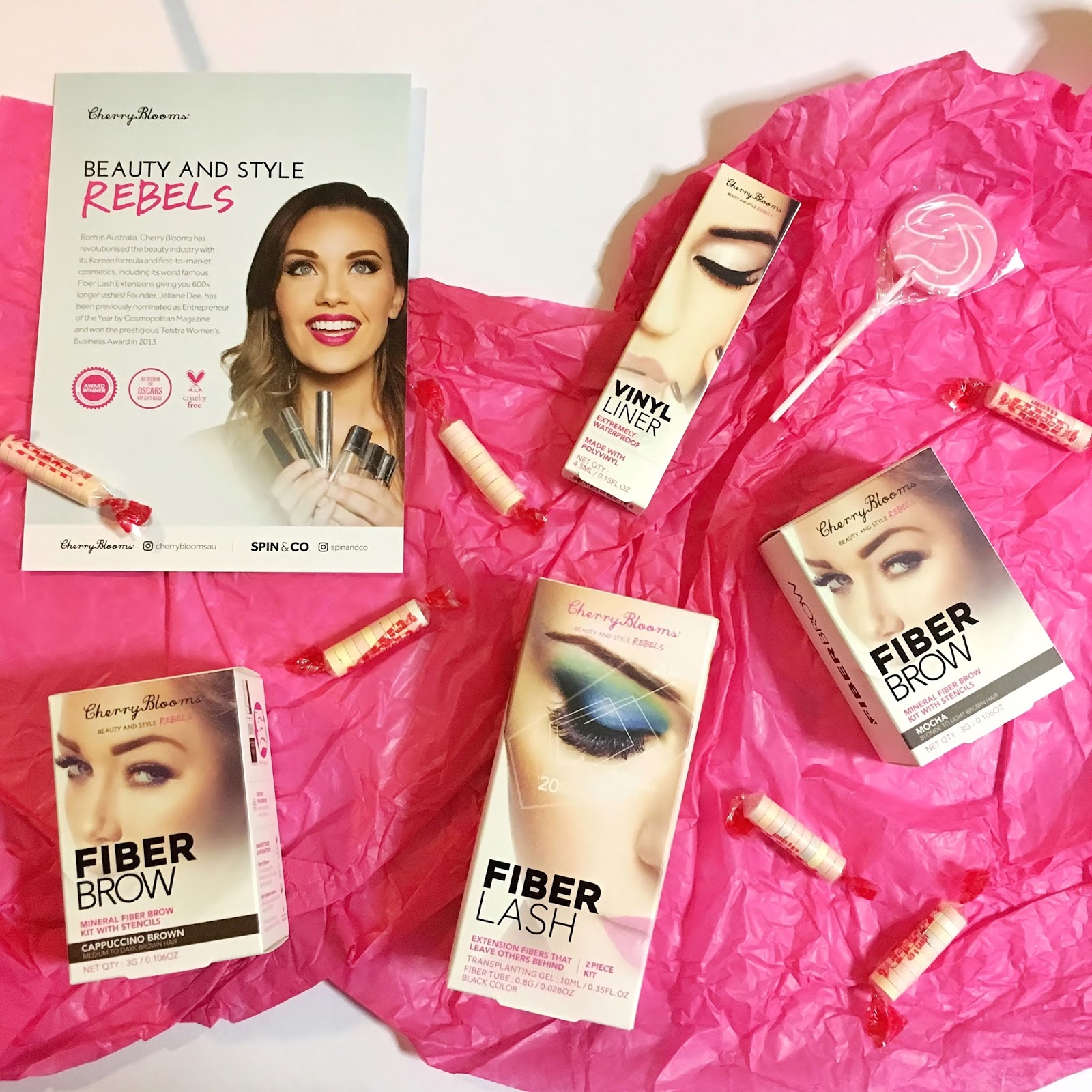 Max The Unicorn Review Cherry Blooms Fiber Brow, Fiber Lash & Vinyl Liner!*