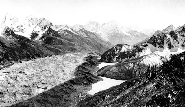  Image Attribute: The Ngozumpa glacier as it was in 1955 [image by Erwin Schneider]