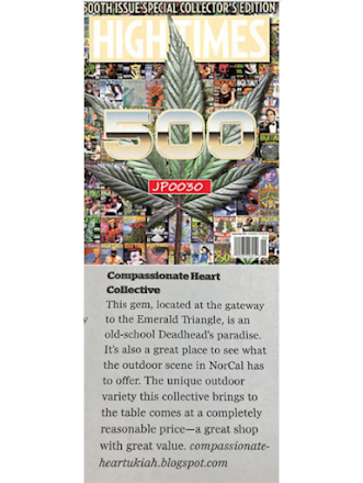 Compassionate Heart Rated in High Times Top Dispensaries!!!