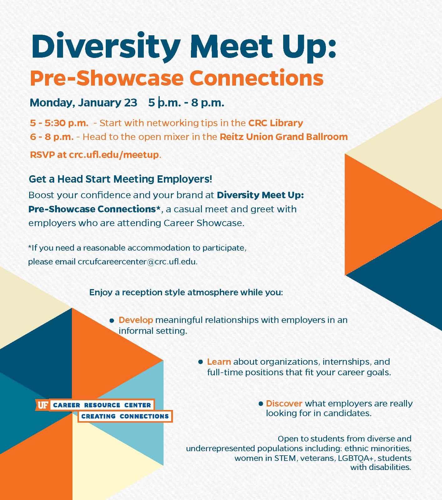 ece florida electronic connections diversity meet up pre showcase uf career showcase flyer