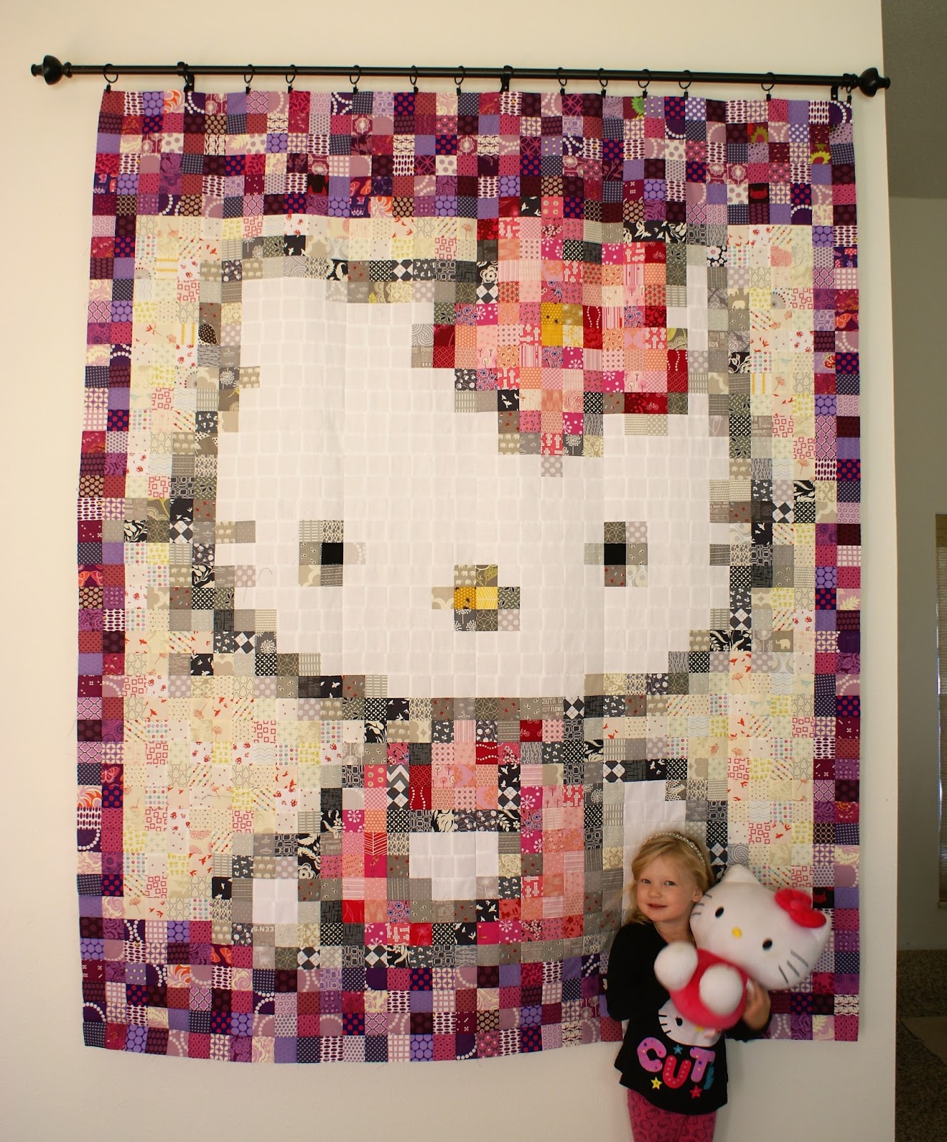 Dresden Lane Finish it up Friday Hello Kitty Quilt Top