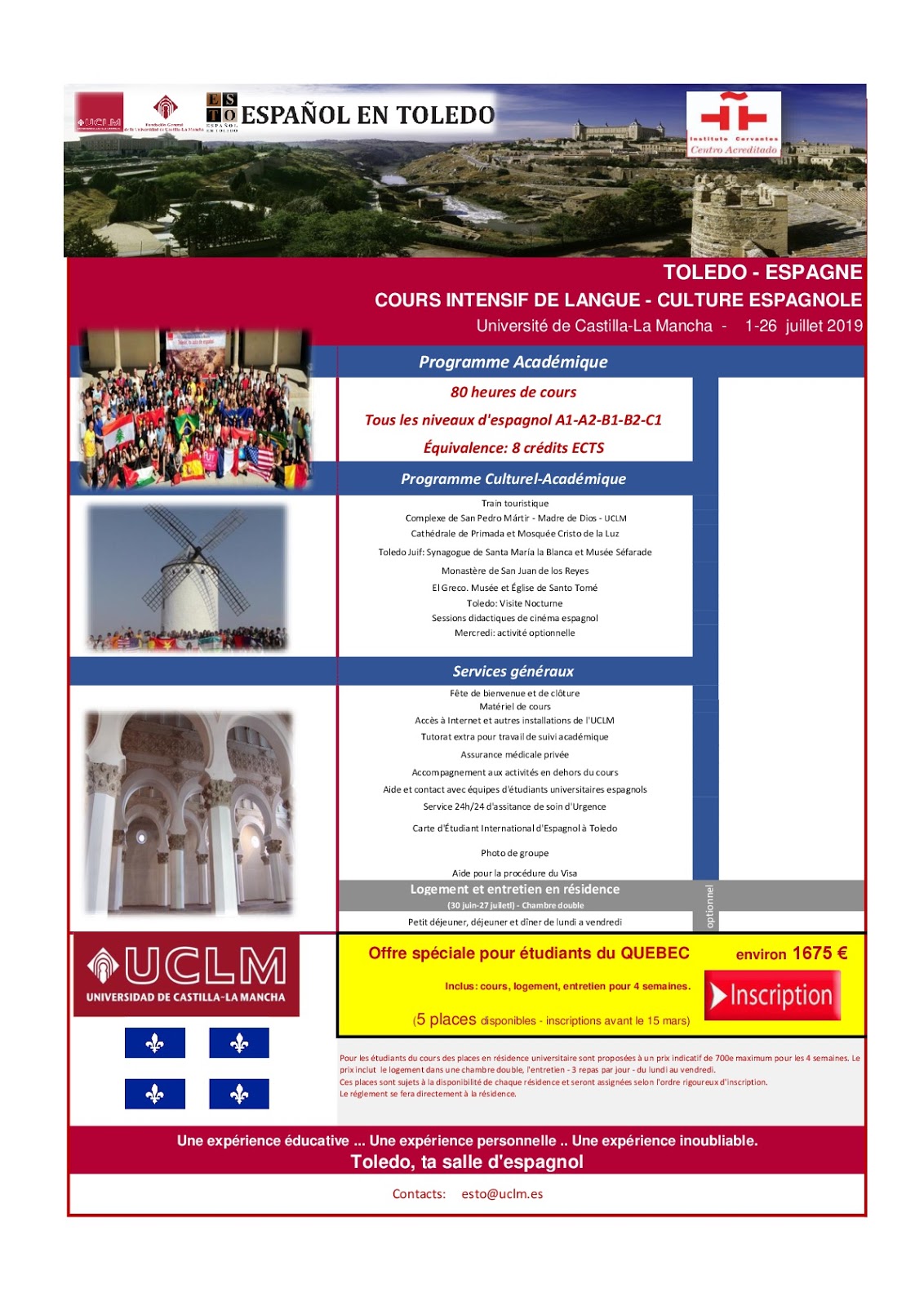 Viviendo el Español en la YMCA Curso Intensivo de verano. Lengua y la cultura española