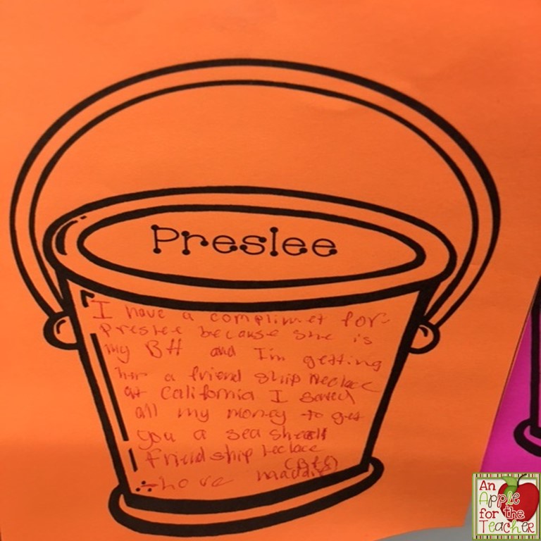 An Apple For The Teacher Help Your Students to Be Bucket Fillers FREEBIE