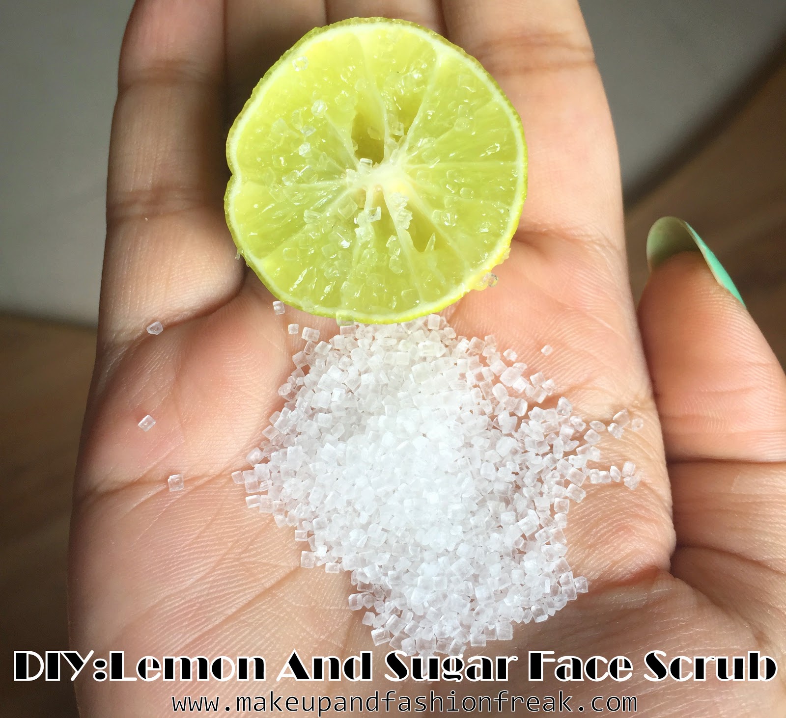 lemon and sugar scrub for acne