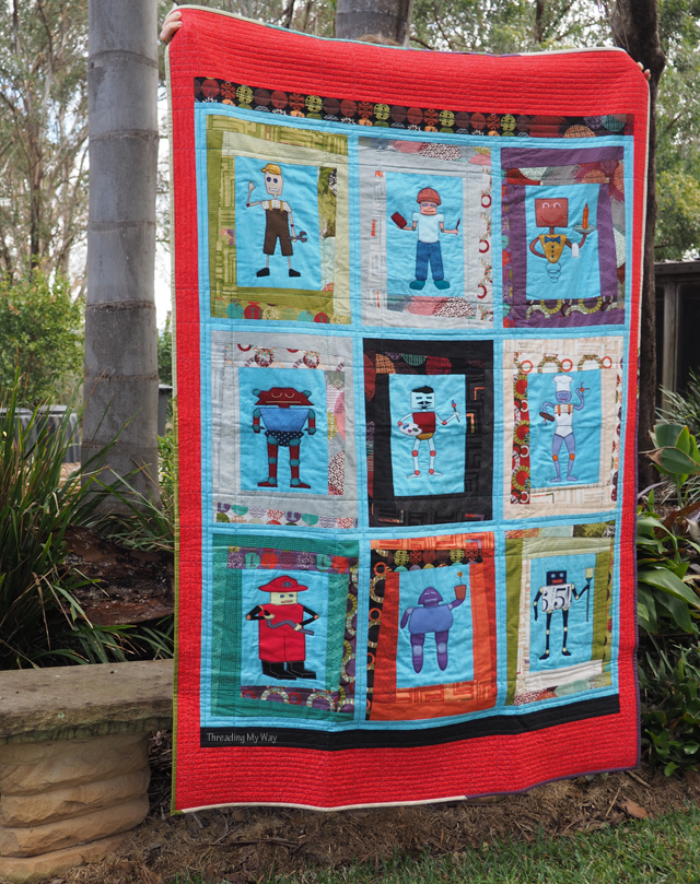 Robot Appliquéd Quilt... how to make one ~ Threading My Way