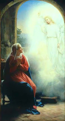 Resultado de imagem para o anjo aparece a maria