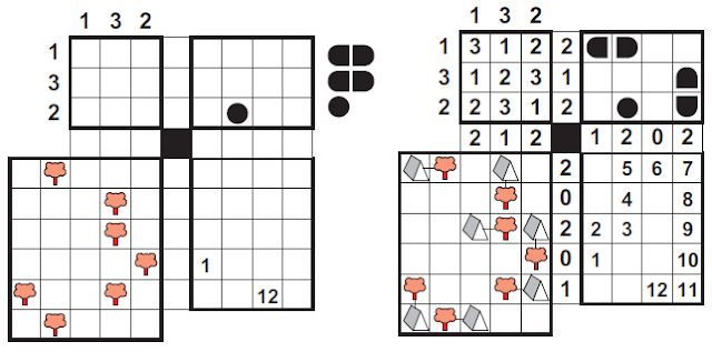 Rules of Four Squares Logic Puzzle