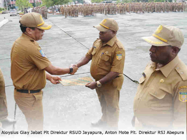 Aloysius Giay Jabat Plt Direktur RSUD Jayapura, Anton Mote Plt. Direktur RSJ Abepura Aloysius Giay Jabat Plt Direktur RSUD Jayapura, Anton Mote Plt. Direktur RSJ Abepura