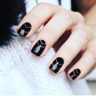 Uñas decoradas negras Uñas decoradas negras