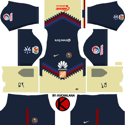 Club América Kits 2017/2018 - Dream League Soccer