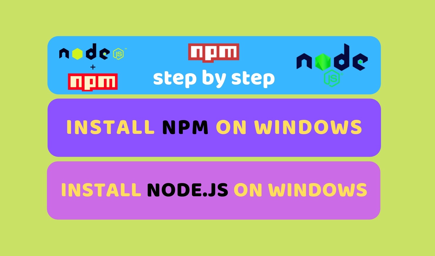 npm for windows npm for windows