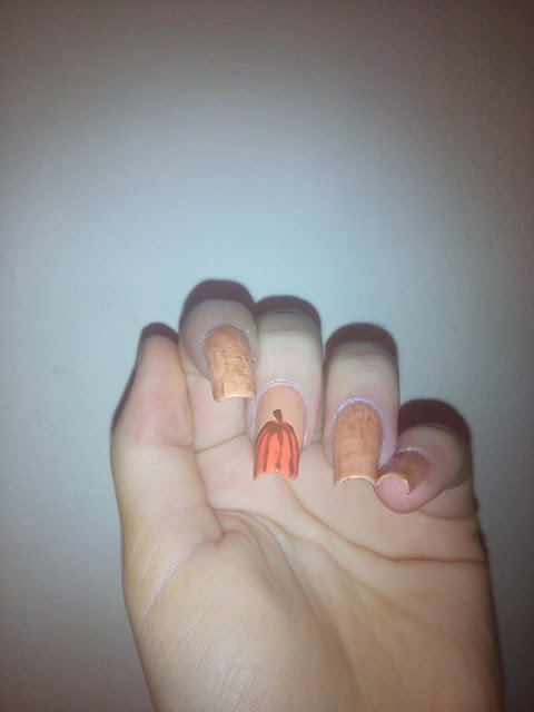 Pumpkin Nail Art