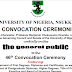 UNN 46th Convocation Programme Of Events Schedule