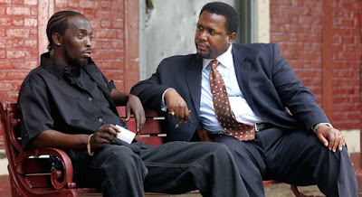 Michael K. Williams and Wendell Pierce in The Wire
