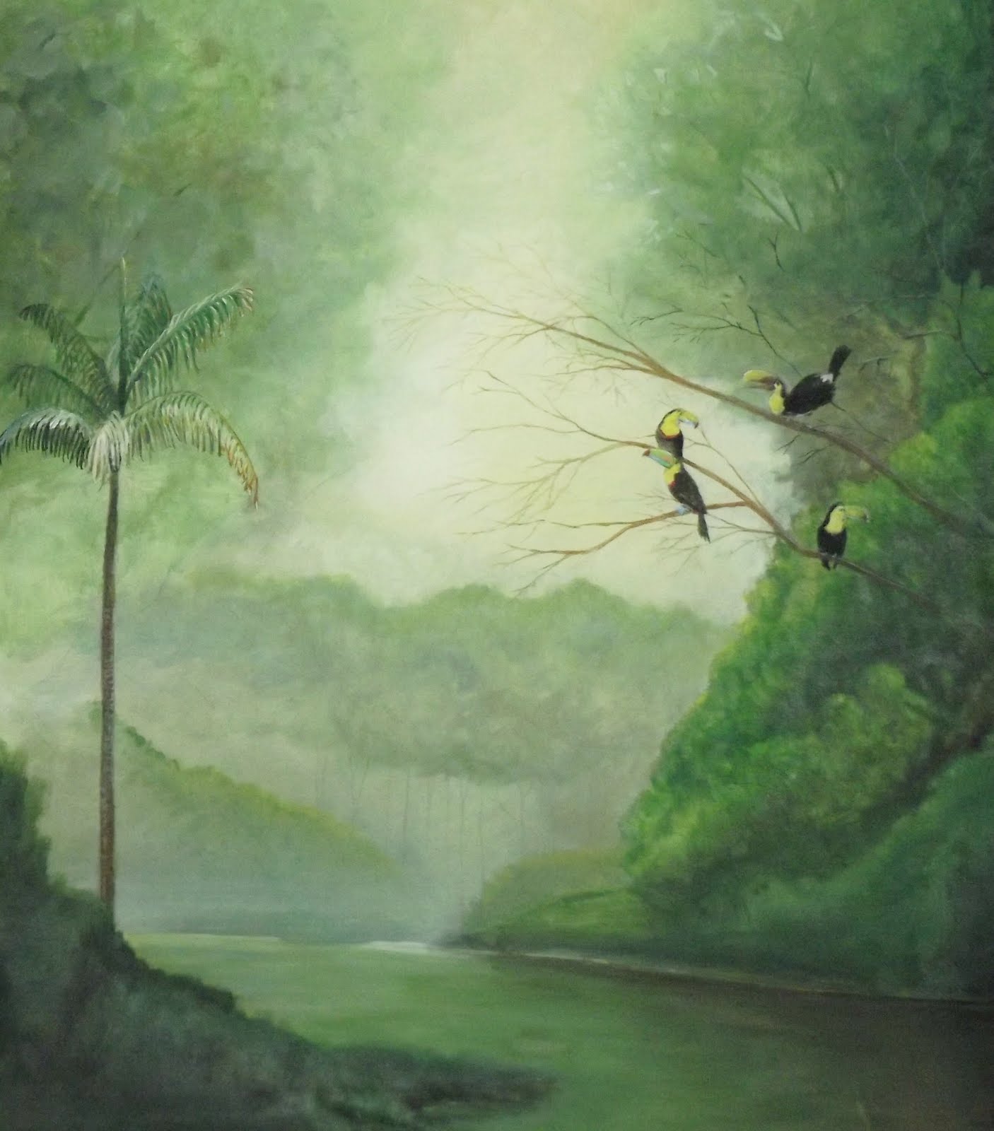 Jungle and Rainforest Art of Costa Rica: "Jungle Rainforest Landscape