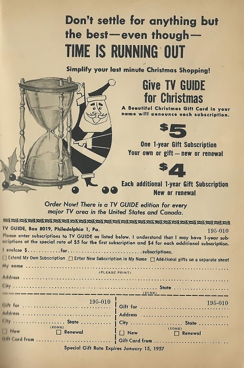 The TV Guide Historian: TV Guide Subscription Ad