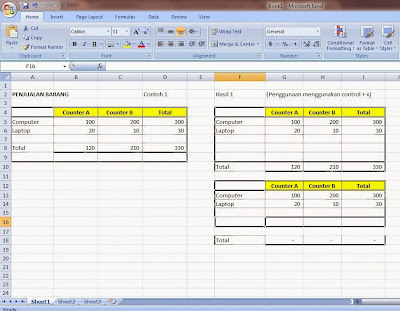 Aplikasi Rumus Excel (1) - Bagaimana Cara Memindahkan Rumus Excel