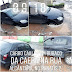 Carro caiu em um buraco da CAERN na Rua Alcântara, no Panatis 2.