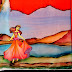 Disney Princess image fabric painting on saree, saree painting in Disney Princess image,