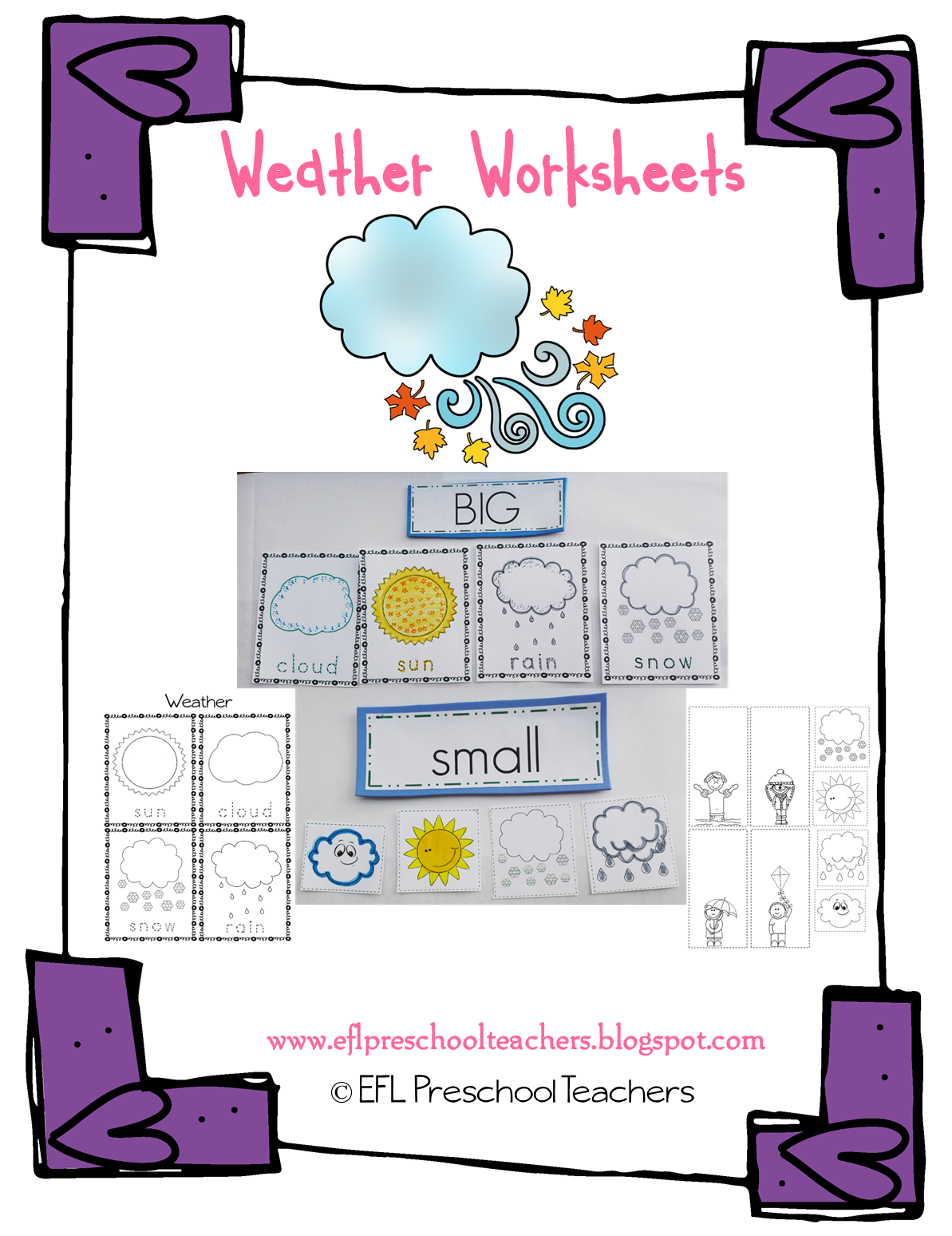 ESL EFL Preschool Teachers Weather Theme Resources For The ELL