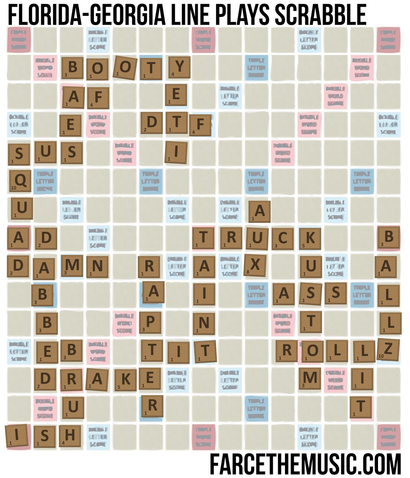 Farce the Music Line Plays Scrabble