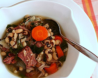 Hoppin' John Soup, more good luck for the new year ♥ AVeggieVenture.com