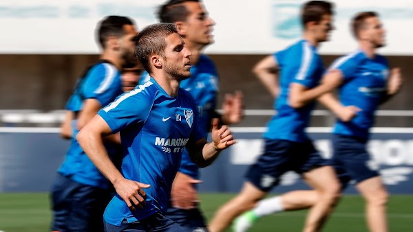 Málaga, Juanpi se retiró del entrenamiento por molestias