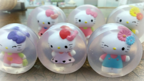 Hello Kitty bath bombs