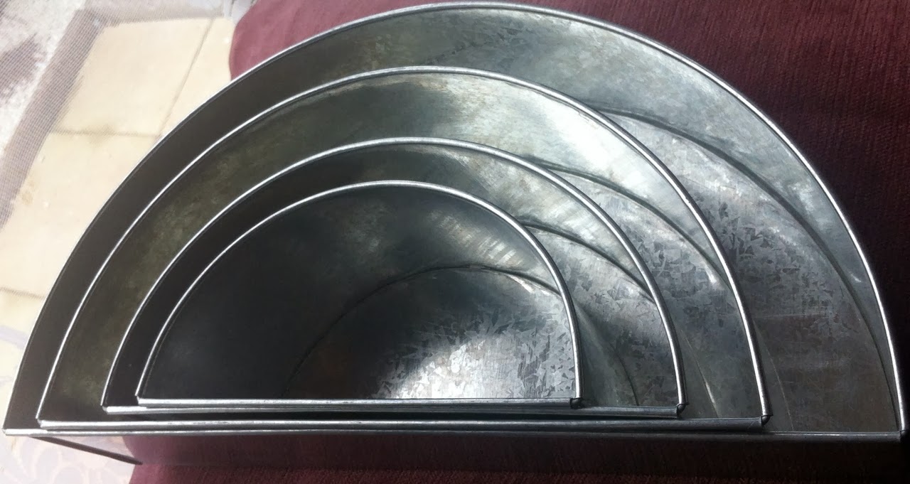 CAKE TIN STORE WORLD WIDE SEMI CIRCLE WEDDING CAKE TINS