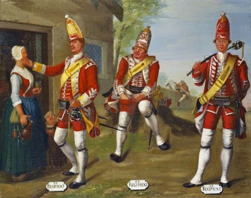 31st, 32nd and 33rd Regiments of Foot, Grenadiers, 1751