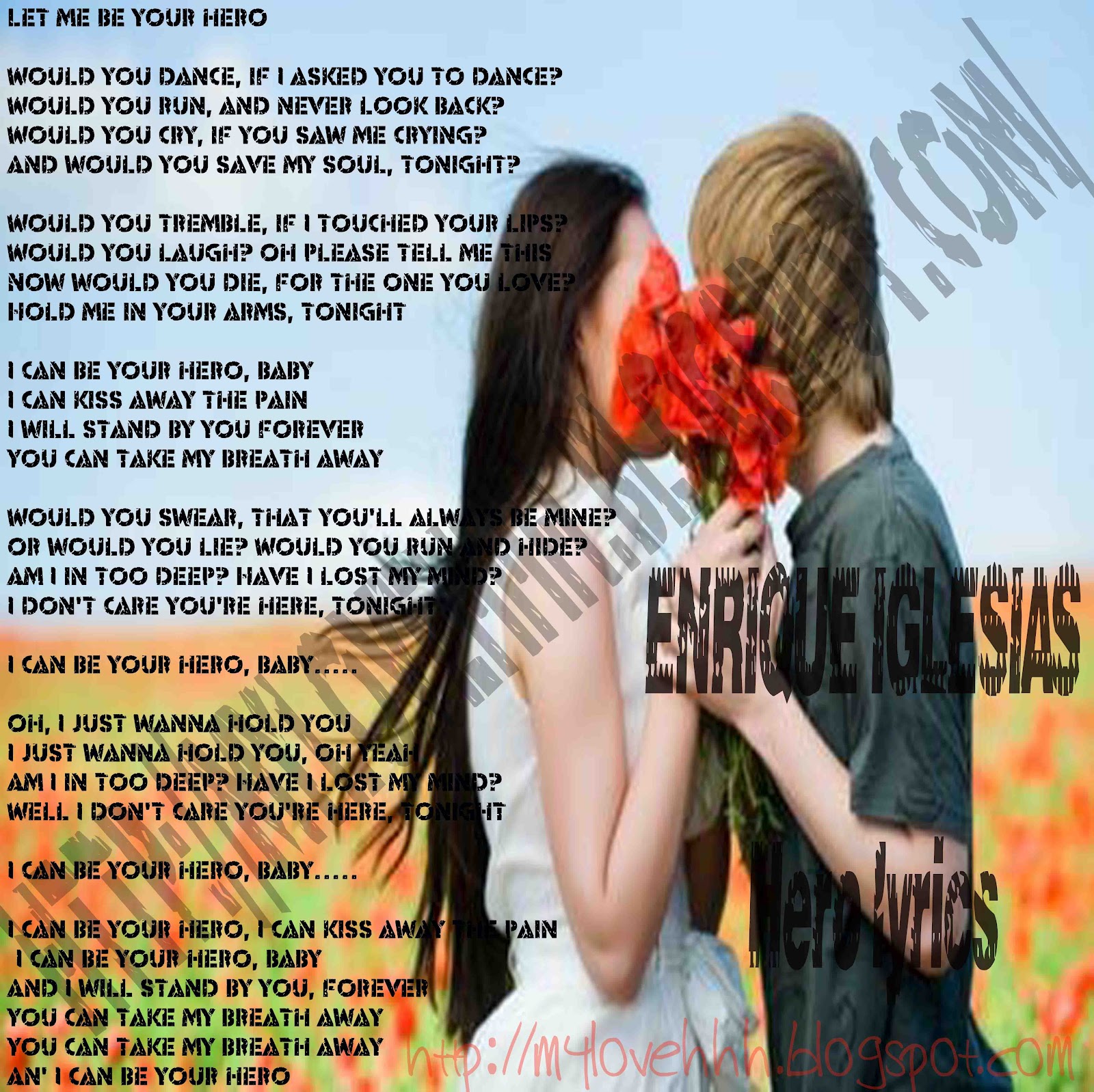 Somewhere ♥: enrique- Hero lyrics