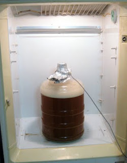 Czech Pilsner wort in my fermentation fridge.