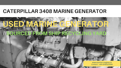 CAT 3408 Ship Generator Marine, Generator, motor, propulsion, gearbox, genset, used, pre owned, spare, used, second hand