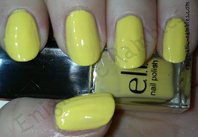 ELF Yellow ELF-eyes-lips-face-nail-polish-set-beautifully-bright-yellow-swatch