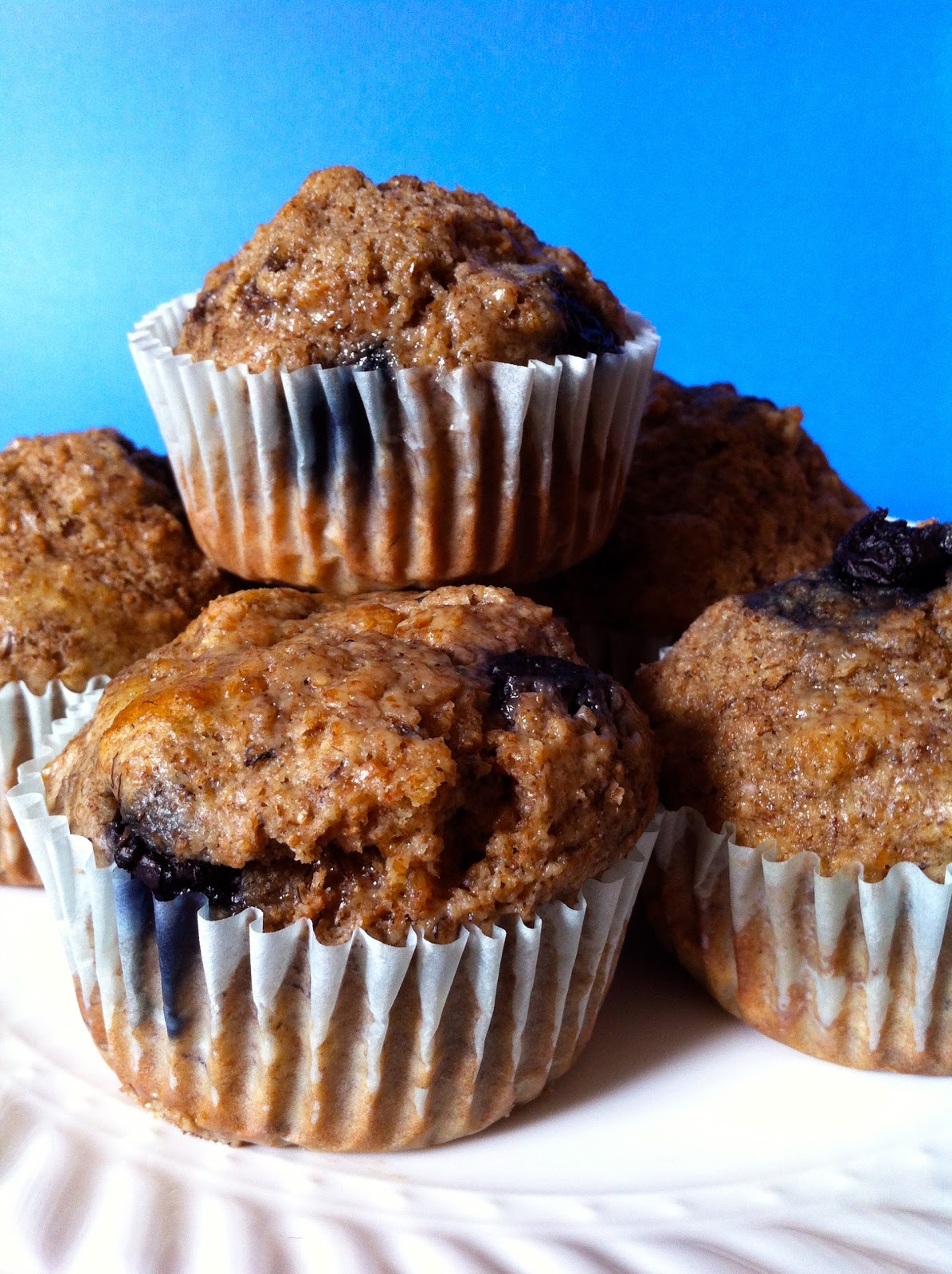 Culinarily Courtney Whole Wheat Blueberry Banana Muffins