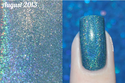 Comparison of Blue holographic nail polishes from Enchanted Polish