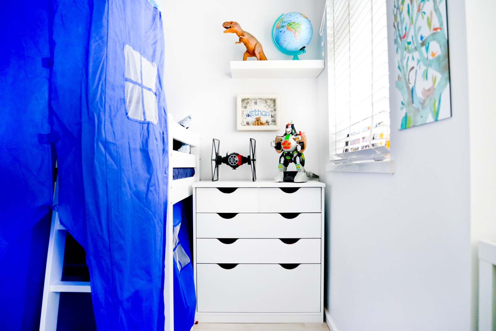 boys bedroom ideas, Finished Bedroom Makeover: Ethans Blue, White And Red Big Boy Room