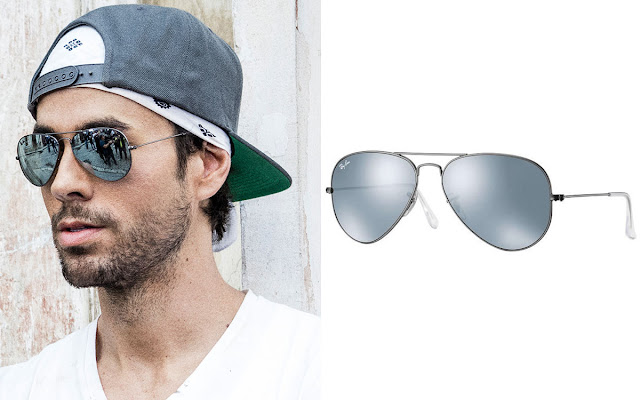 Moderador mi Etapa El Clóset de Enrique Iglesias: Lentes Piloto Ray Ban - Enrique Iglesias  Sunglasses