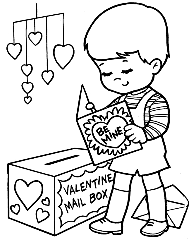 valentines day card coloring pages - photo #36
