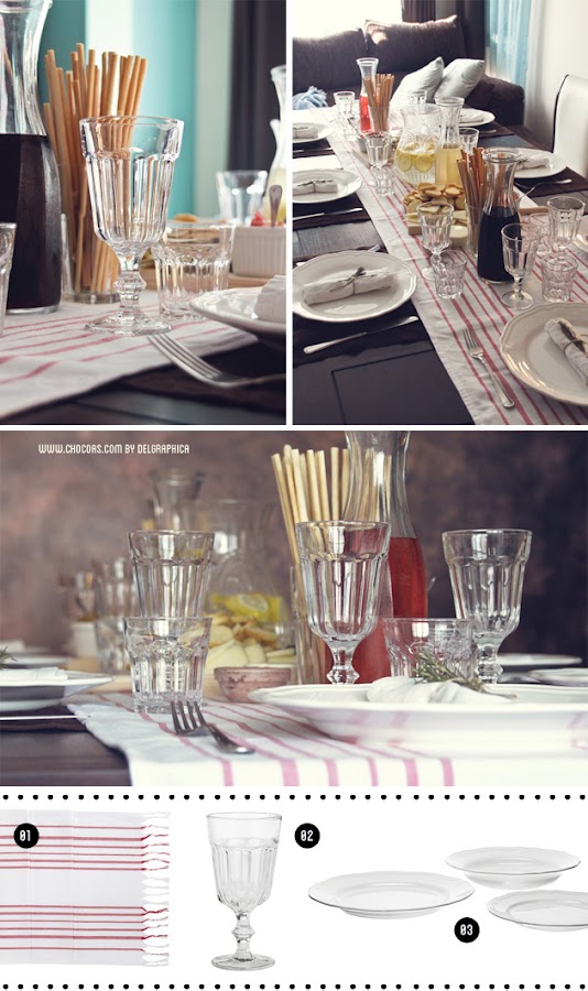 decoración mesa - fiesta toscana